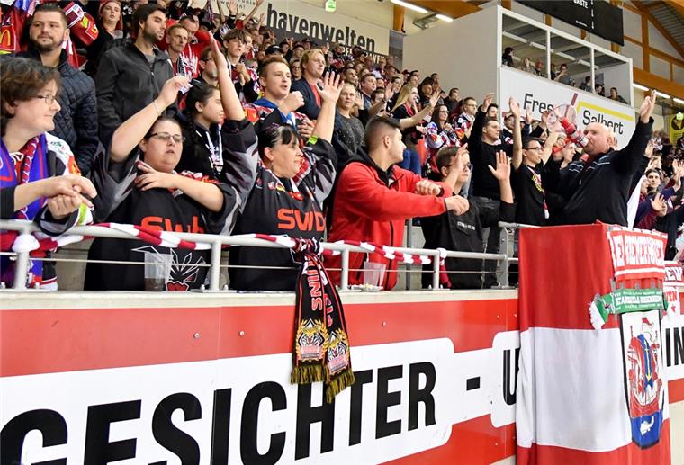 Pinguins bieten jetzt doch Dauerkarten an Fans auf einer Tribüne