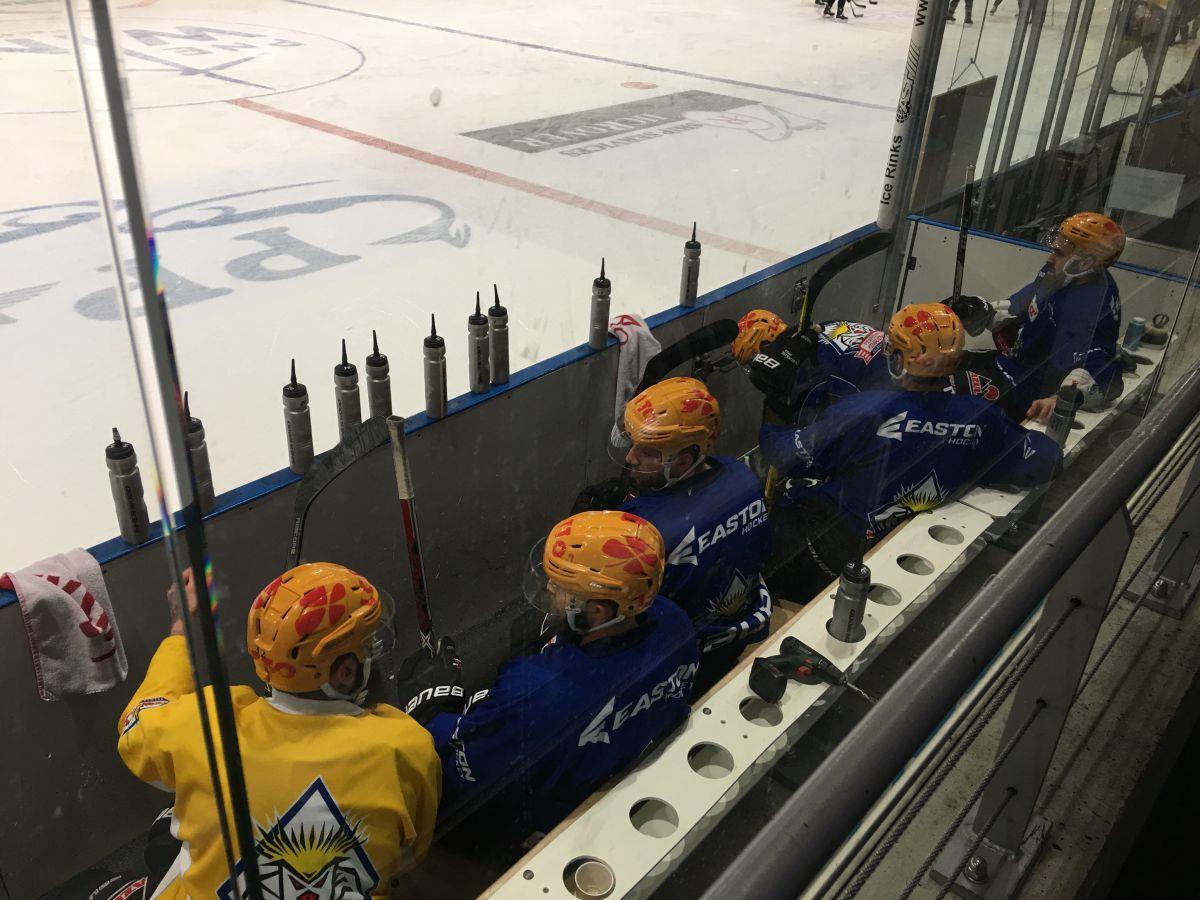 (Fast) Alle Jungs sind an Bord für das Mannheim-Spiel Die Pinguins haben anständig und gut trainiert.