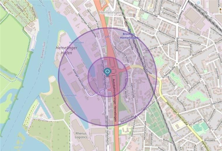 Weltkriegsbombe in Bremen gefunden Die Polizei evakuierte den Bereich in einem Radius von 200 Metern.