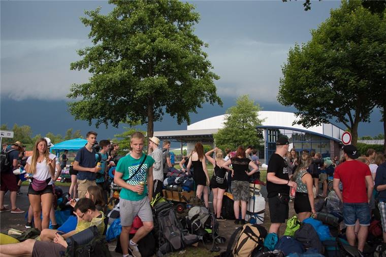 Die Polizei hat die Festival-Besucher im Auge.