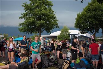 Die Polizei hat die Festival-Besucher im Auge.