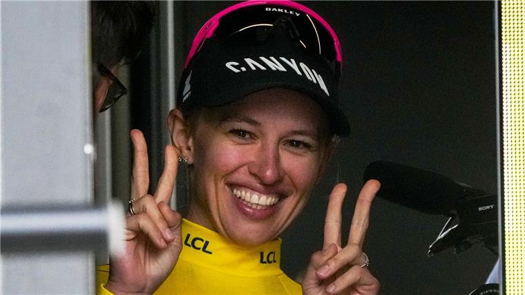 „Traurig“: Das Dilemma der Rennen im Frauen-Radsport Die polnische Tour-de-France-Titelverteidigerin Katarzyna Niewiadoma.