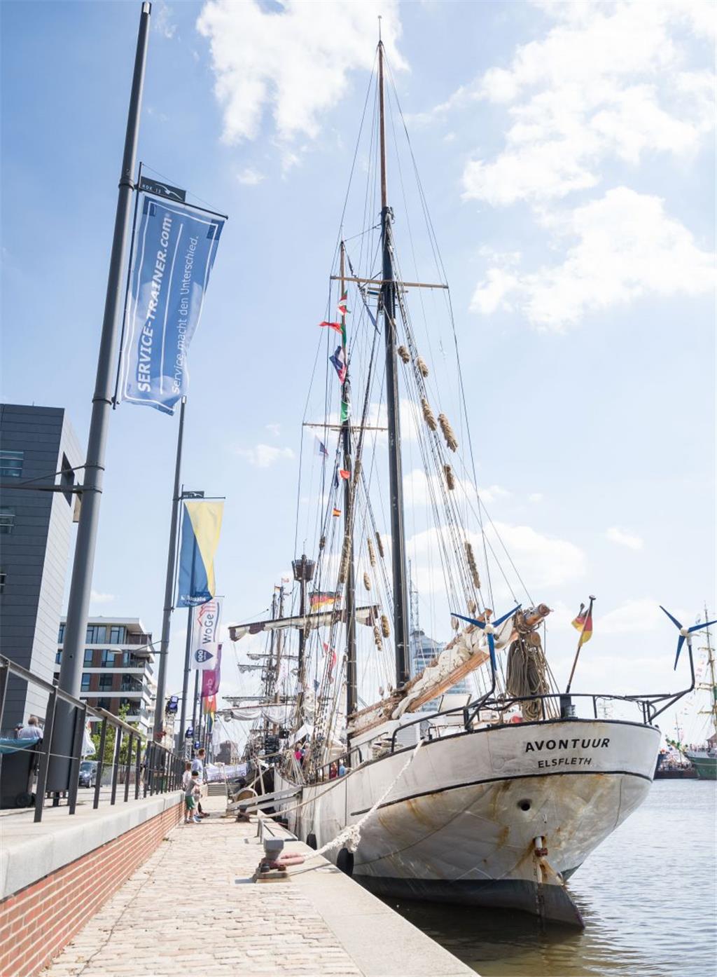 Die &quot;Avontuur&quot; im Neuen Hafen. Seestadtfest 2018 in Bremerhaven. Foto:...