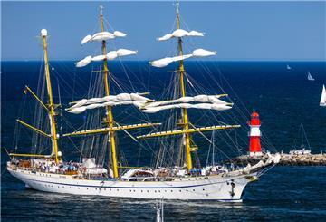 Das Segelschulschiff der Deutschen Marine, die "Gorch Fock".