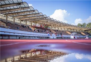 Symbolfoto des Nordseestadions in Bremerhaven im Herbst 2022.