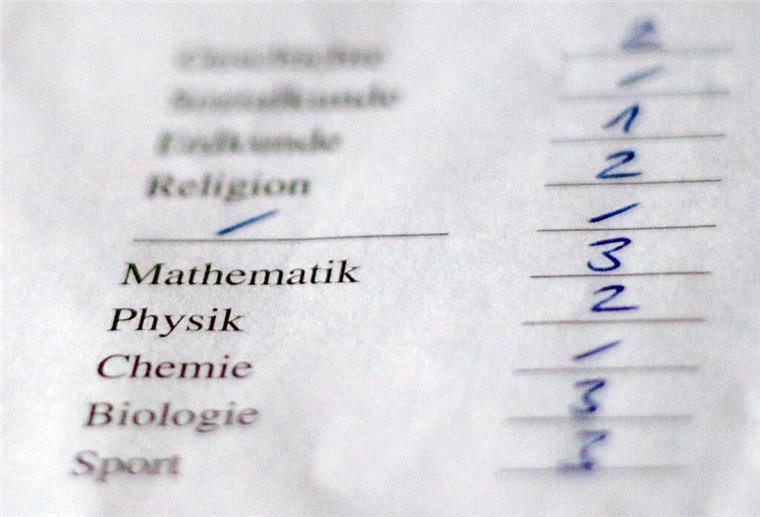 Noten auf Zeugnis