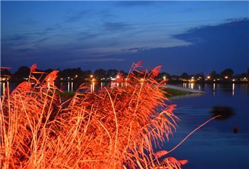 Lasershow auf Otterndorfer See