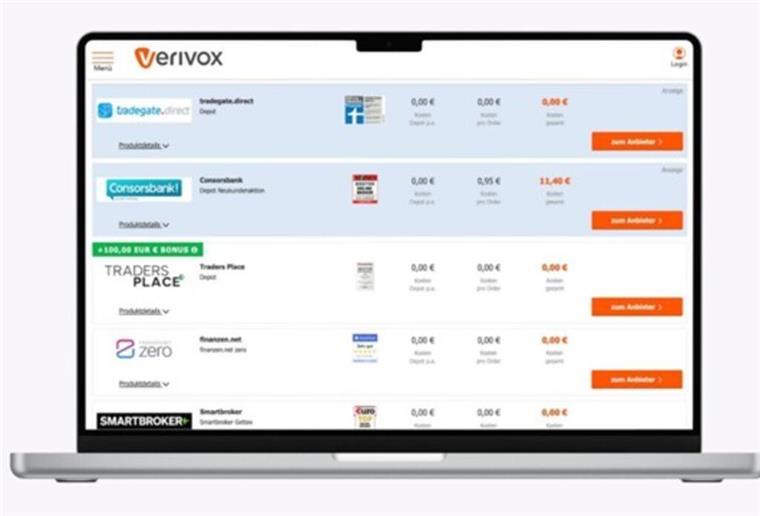 Die besten Broker-Vergleichs-Portale Screenshot