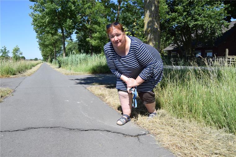 In Stollhamm wird ein Radweg zur Stolperfalle Die Stollhammerin Steffani Lehmann ist an der Ulmenstraße bereits schwer gestürzt.