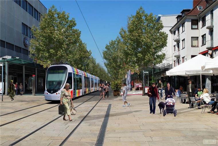 Die Straßenbahn könnte auch wieder durch die Innenstadt fahren.
