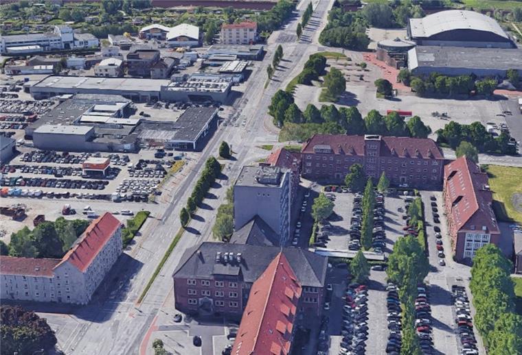 Lehe: Stresemannstraße wird gesperrt Luftaufnahme Stresemannstraße