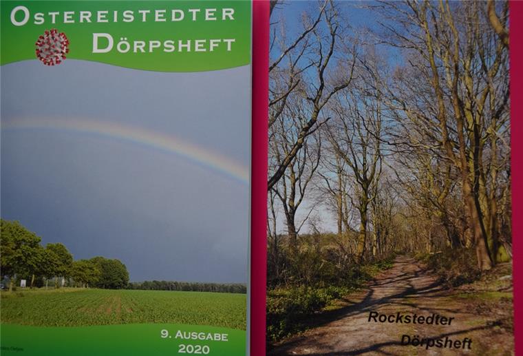 Dörpshefte für Ostereistedt und Rockstedt fertig Die von Bürgern gestalteten Dörpshefte für Ostereistedt (links) und Rockstedt haben einen Umfang von 50 beziehungsweise 48 Seiten und enthalten einen Rückblick auf besondere Ereignisse im Dorfleben der jeweiligen Orte.