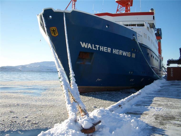 Die "Walther Herwig III" fährt bis in die Gewässer vor Grönland. Aber auch vor Afrika war das Fischereiforschungsschiff schon unterwegs.