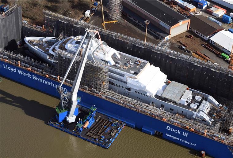 Lloyd Werft: Gespräche mit Rönner bestätigt Die Yacht „Solaris“ soll noch vor dem Sommer abgeliefert werden.
