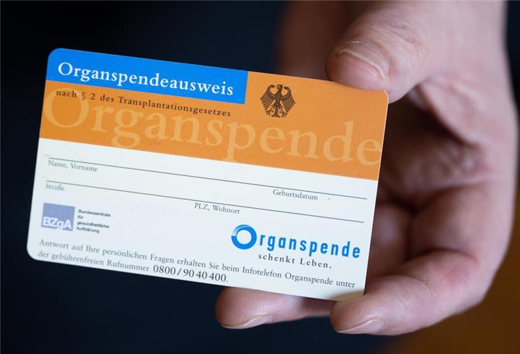 Zahl der Organspenden in Bremen ist im Jahr 2022 gestiegen Eine Frau hält einen Organspendeausweis in ihren Händen