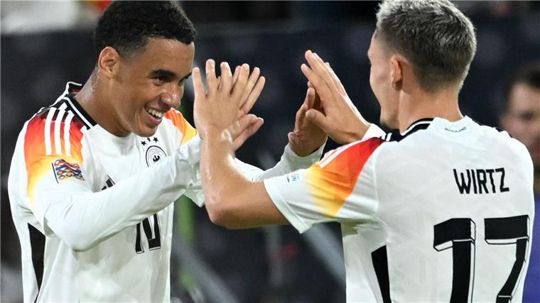 Team-Chemie passt: Nagelsmann mit Toreschub nach Holland Die Zauberer und Torschützen: Jamal Musiala (l) und Florian Wirtz.