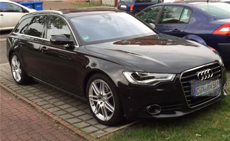 Dieser Audi wurde heute morgen gestohlen.