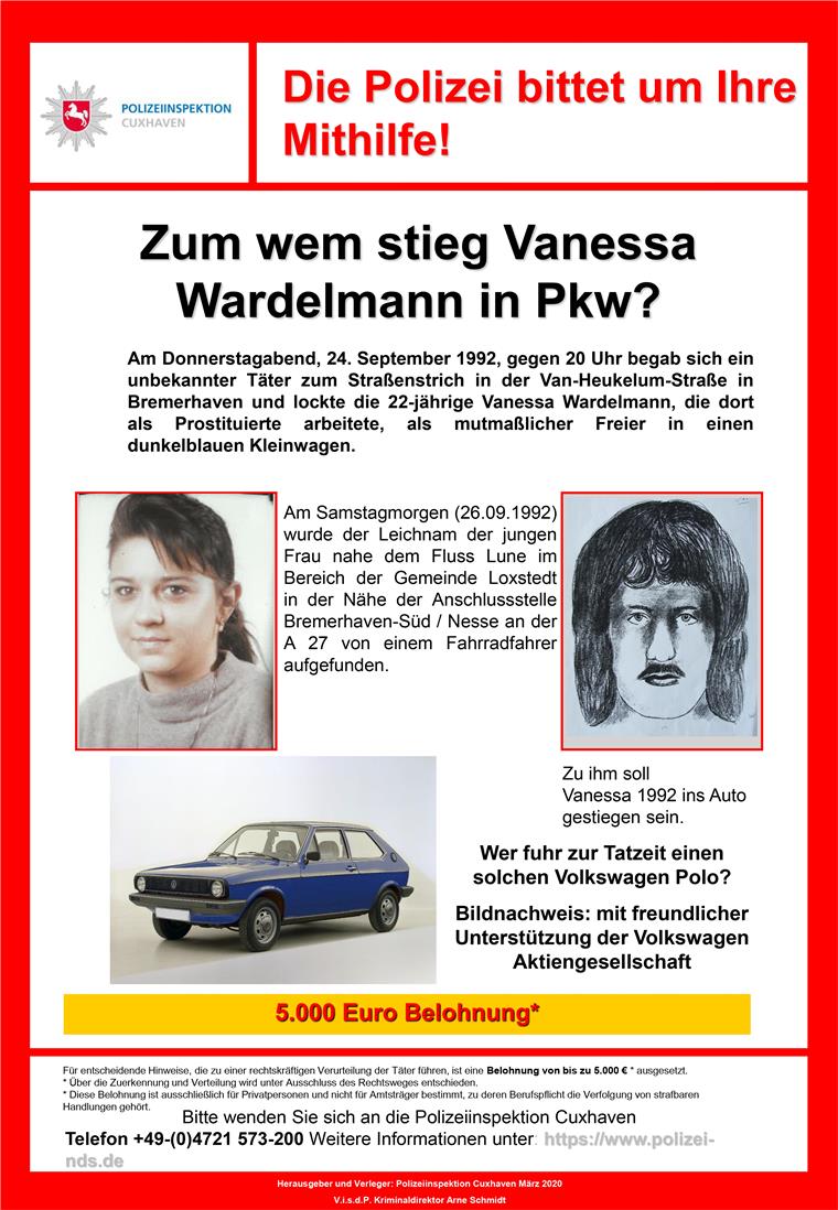 Prostituiertenmorde: BMW und Polo rücken in den Fokus Dieses Fahndungsplakat hat die Polizei im Zusammenhang mit den Morden an zwei Prostituierten herausgegeben.