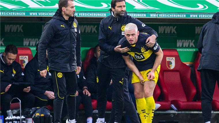 Sahin beklagt weitere BVB-Ausfälle vor DFB-Pokal Dortmunds Julian Ryerson musste in Augsburg verletzt vom Platz.
