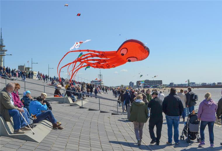 Bremerhaven lädt zum dritten Drachenfestival ein Drachenfestival am Weserdeich