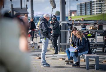 Dreharbeiten am Filmset