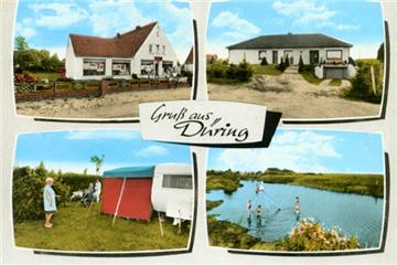 Düring in den 60er und 70er Jahren. Oben links ist der Laden von Schäfer an der ...
