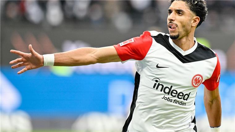 Eintracht-Torjäger Marmoush begeistert selbst die Bayern Durfte gegen Bayern zweimal jubeln: Frankfurts Omar Marmoush.