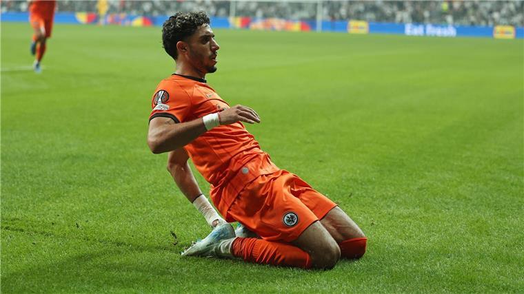 Eintracht freut sich auf Fußball-Fest gegen die Bayern Durfte in dieser Saison bereits siebenmal jubeln: Eintracht-Stürmer Omar Marmoush.