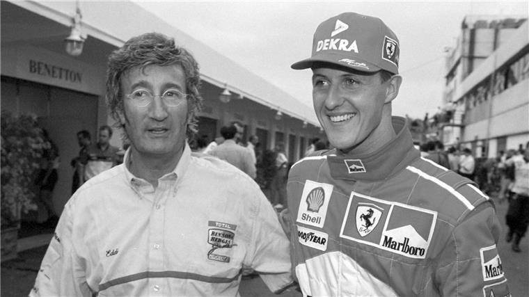 Eddie Jordan (l) und Michael Schumacher kennen sich aus der Formel 1 gut.