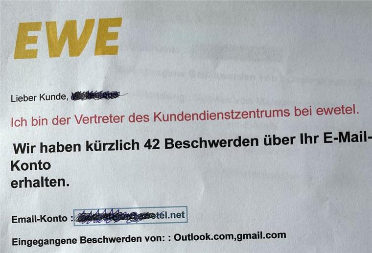 Phishing-Mail: Nordenhamer informiert Unternehmen, die legen einfach auf Phishing