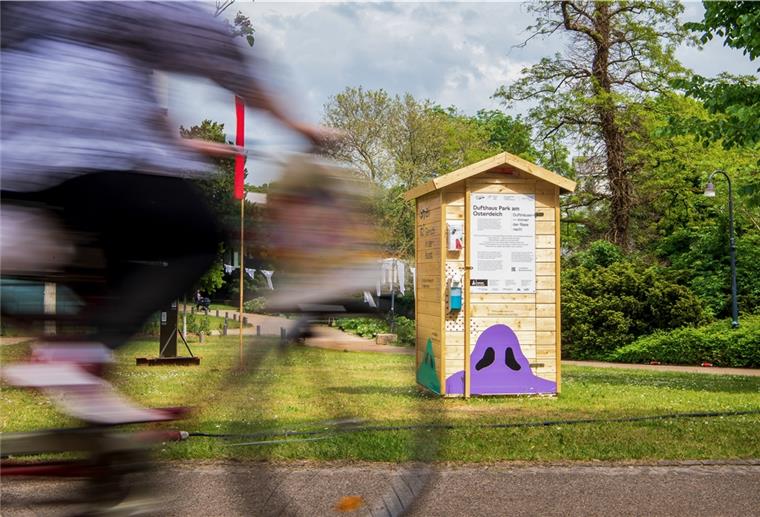 Bremen: Hier gibt es jetzt Dufthäuser zum Riechen Ein Dufthaus steht im Park vor der Kunsthalle Bremen.