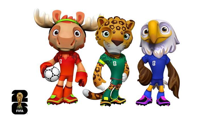 Ein Elch, ein Jaguar und ein Weißkopfseeadler sind die Maskottchen der Fußball-WM im nächsten Jahr.