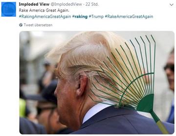 Ein Finne macht sich auf Twitter über Donald Trump und seine Frisur lustig.