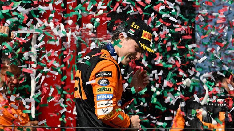 Kampf gegen Wüterich Verstappen: Norris braucht jeden Punkt Ein ganz besonderes Gefühl: Oscar Piastris erster Grand-Prix-Sieg.