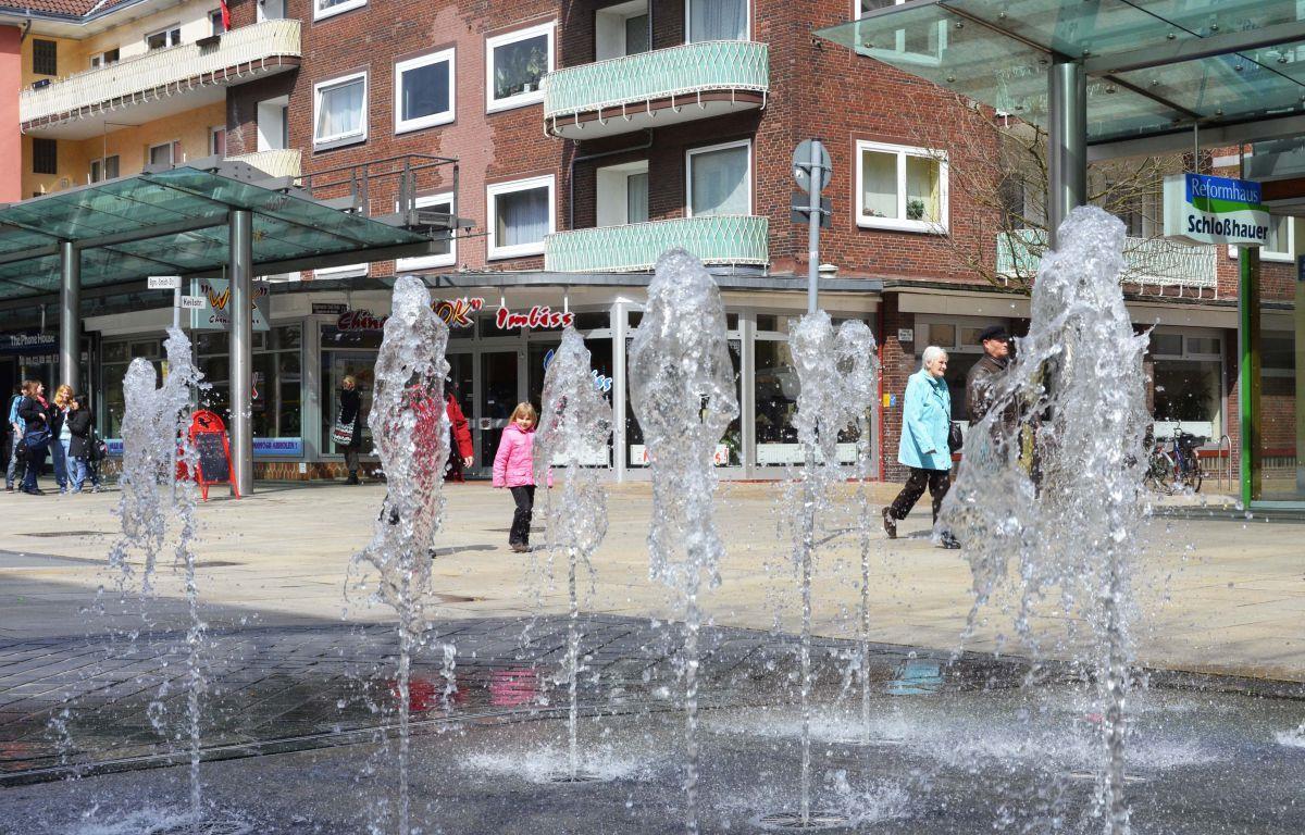 In Bremerhaven sollen keine Springbrunnen mehr sprudeln Wasserspiel