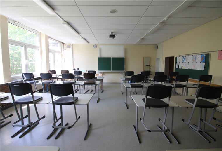 Gymnasium Nordenham: Regeln verlangen Disziplin Ein leerer Klassenraum im Nordenhamer Gymnasium. Ab 11. Mai soll an der Schule wieder Unterricht stattfinden, zunächst für die Zwölftklässler.
