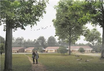 Ein lichtdurchfluteter Bungalow, komplett aus Holz aus Fertigbauteilen errichtet, mit viel Glas dazu, so haben die Planer der Spechtgruppe und der Betreibergesellschaft Mission Lebenshaus das Hospiz am Jägerhof konzipiert. 