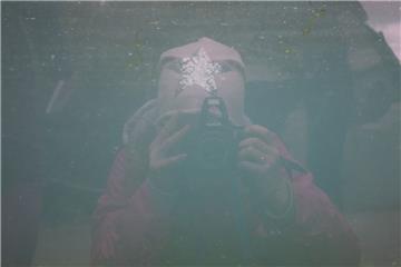 Ein Selfie im Aquarium.