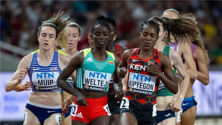 Möglicher Dopingverstoß: Wirbel um Äthiopierin vor WM-Start Ein Start der Äthiopierin Diribe Welteji (vorne) bei der Leichtathletik-WM in Tokio ist offen. (Archivbild)