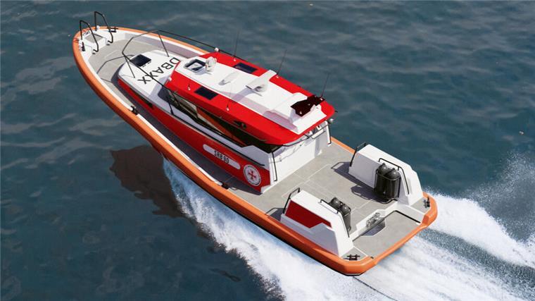 Neuer Retter auf hoher See: DGzRS baut neues Boot mit modernster Technik Ein Prototyp des neuen Seenotrettungsbootes der DGzRS, das 2026 abgeliefert und getestet werden soll.