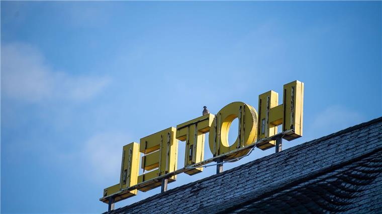 Wirtschaftswachstum verliert weiter an Tempo Eine Taube sitzt auf dem Dach eines Hotels.