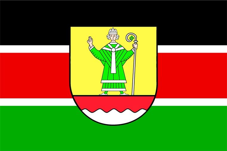 Eine Zusammenarbeit von CDU (schwarz), SPD (rot) und Grünen nennt man Kenia-Koalition wegen der Farben der kenianischen Flagge. Wir haben schon mal das Wappen des Landkreises Cuxhaven, den heiligen Bischof Nikolaus, hinein montiert.
