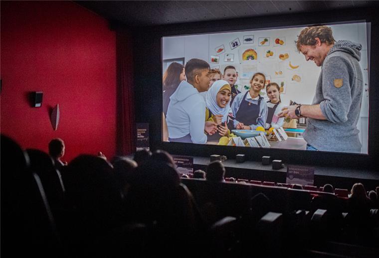 Leinwand im Kino.