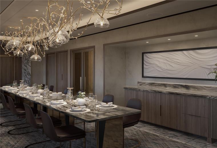 Luxus pur auf See: Diese Yacht kostet bis zu 78.000 Euro pro Woche Eleganz auf hoher See: Der private Dining Room an Bord der „Luminara“ bietet Gästen exklusive Gourmet-Erlebnisse in stilvoller Atmosphäre – mit Designerleuchten, edlem Marmor und viel Privatsphäre für besondere Momente.