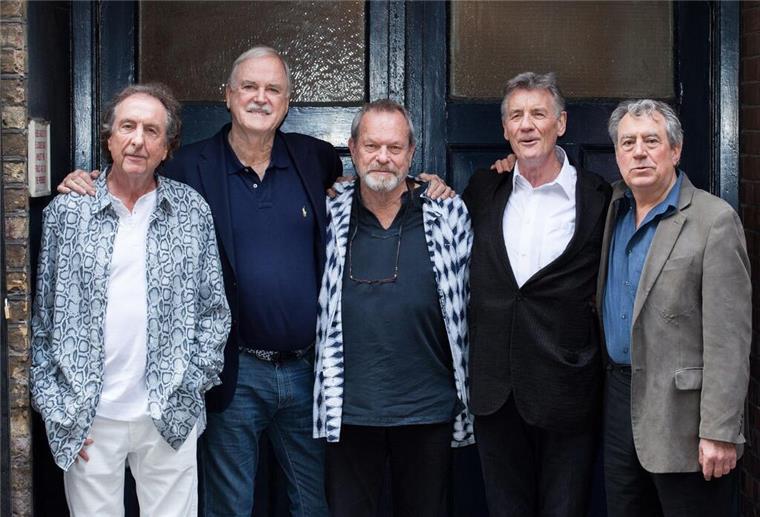 Eric Idle, John Cleese, Terry Gilliam, Michael Palin und Terry Jones von Monty Python 2013 in London.