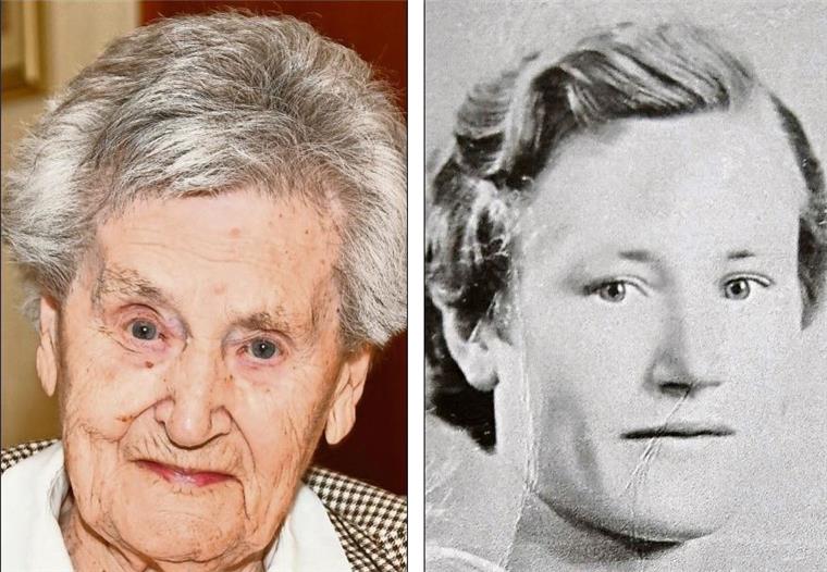 Besonderer Geburtstag: Diese Dorumerin ist schon 100 Jahre alt Erna Milewski aus Dorum als junge Frau im Jahr 1939 (rechts) und heute.