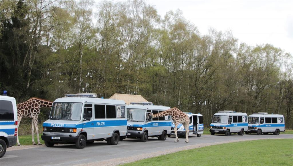 Etwa 250 Beamte, die ihren Dienst beim Obama-Besuch in Hannover versehen, schlaf...