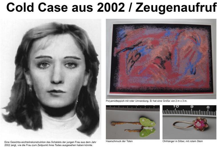 „Eigenartiger“ Anruf bei Aktenzeichen XY zur „Toten aus der Weser“ Fahndungsplakat Moko "Carpet"