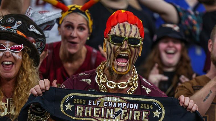 Globale TV-Präsenz, aber Dixis: Europas Football streitet Fans der Rhein Fire beim Finale.