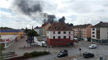 Feuer in der Turnhalle an der Fichteschule.